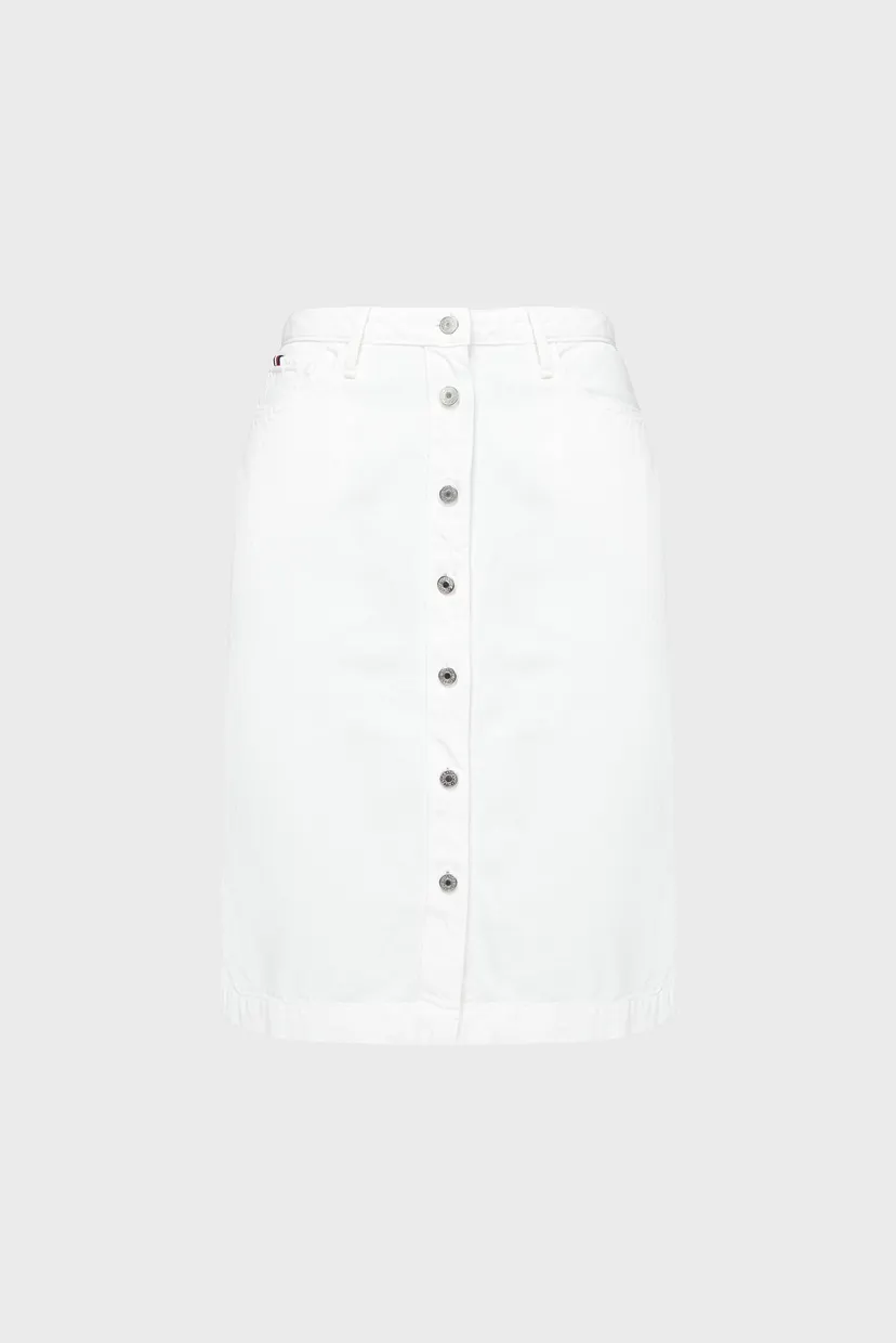 Женская белая джинсовая юбка DNM SKIRT HW KNEE OFF WHITE CIRC 4