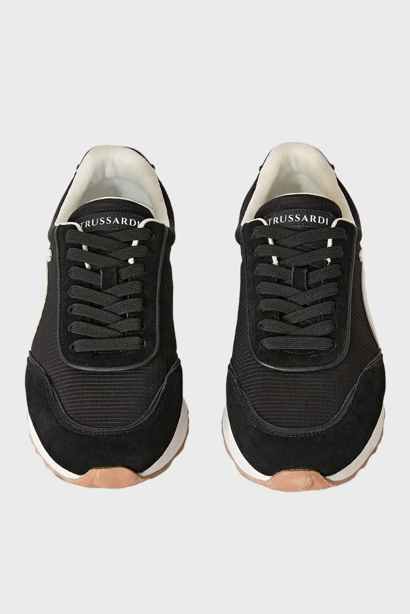 Кроссовки MNS03L76 ARROW SNEAKER - LEATHER+RIPSTOP FABRIC 4