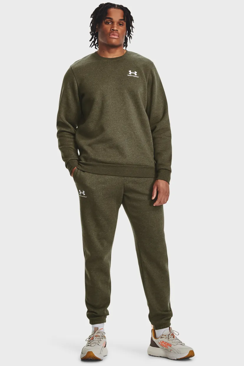 Мужской оливковый свитшот UA Essential Fleece Crew-GRN 8