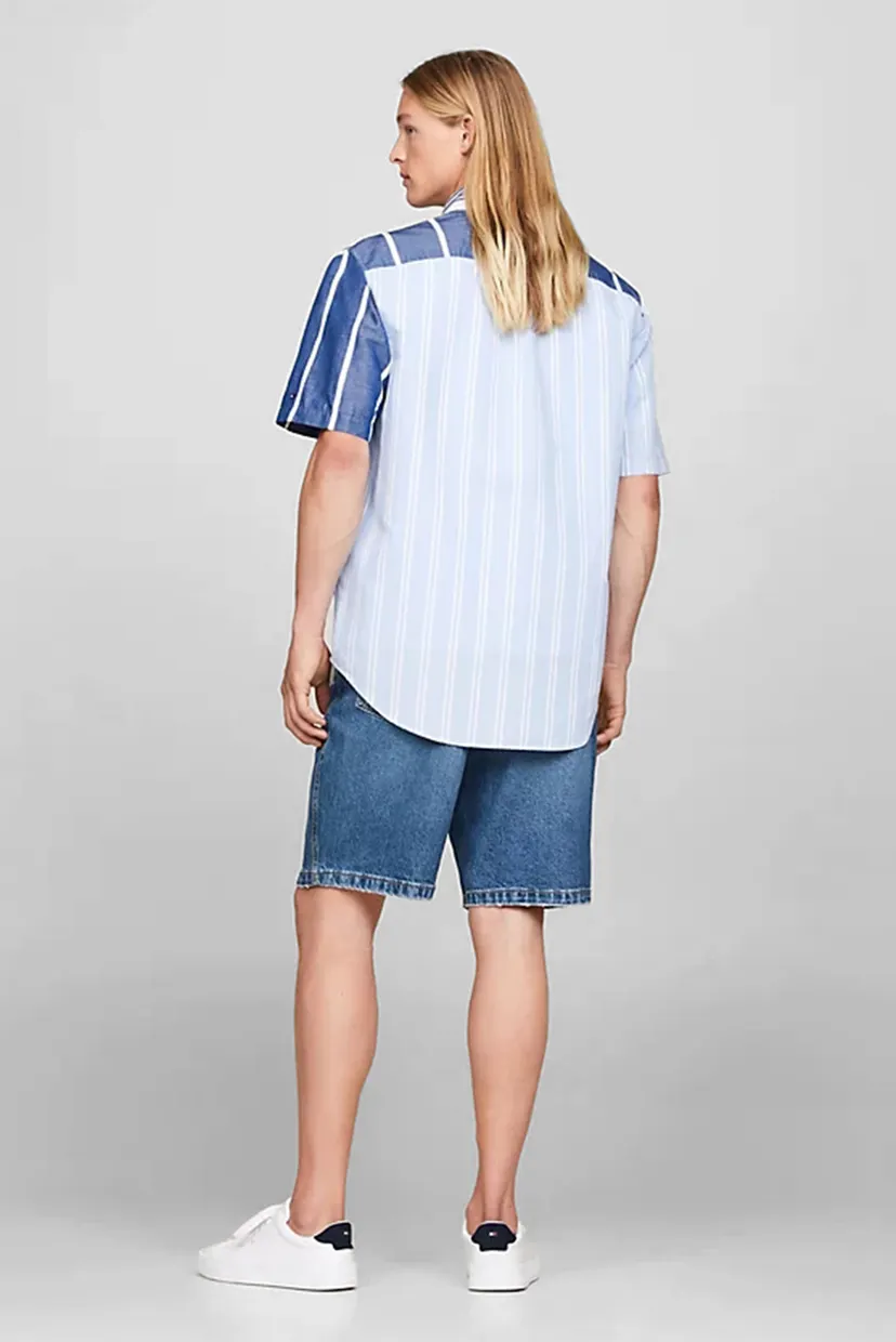 Рубашка с коротким рукавом LINEN BLOCKING STRIPE SHIRT S S 4