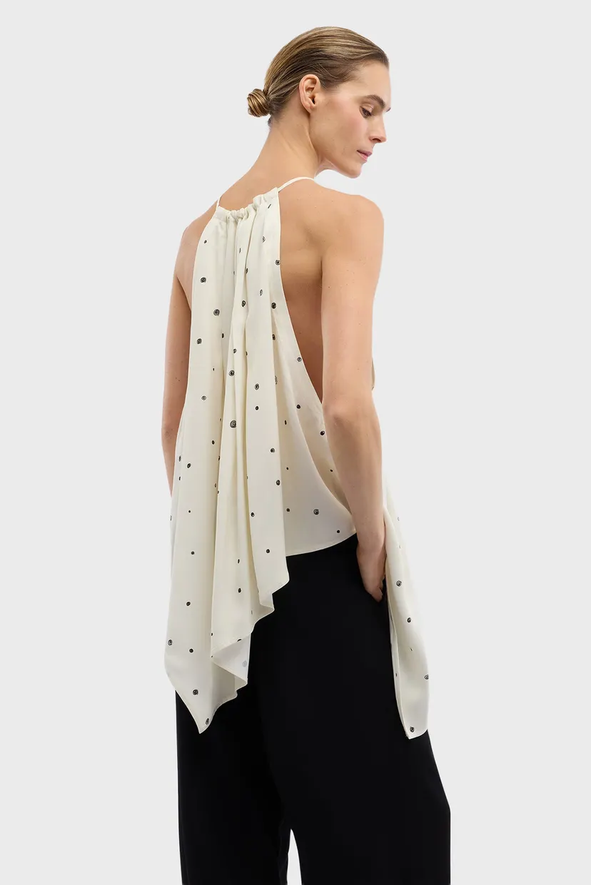 Рубашка WS309T08 GENTLE POIS TOP WITH SIDE TIES - VISCOSE TWILL 3