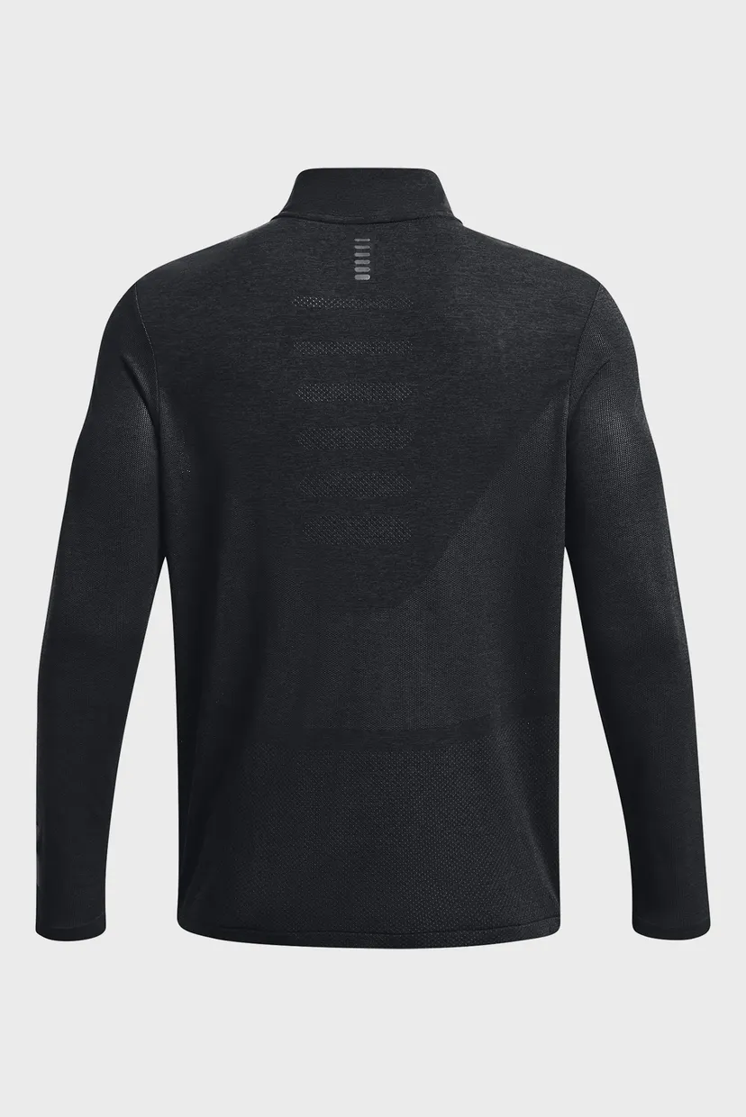 Мужская черная спортивная кофта UA SEAMLESS STRIDE 1 4 ZIP 5