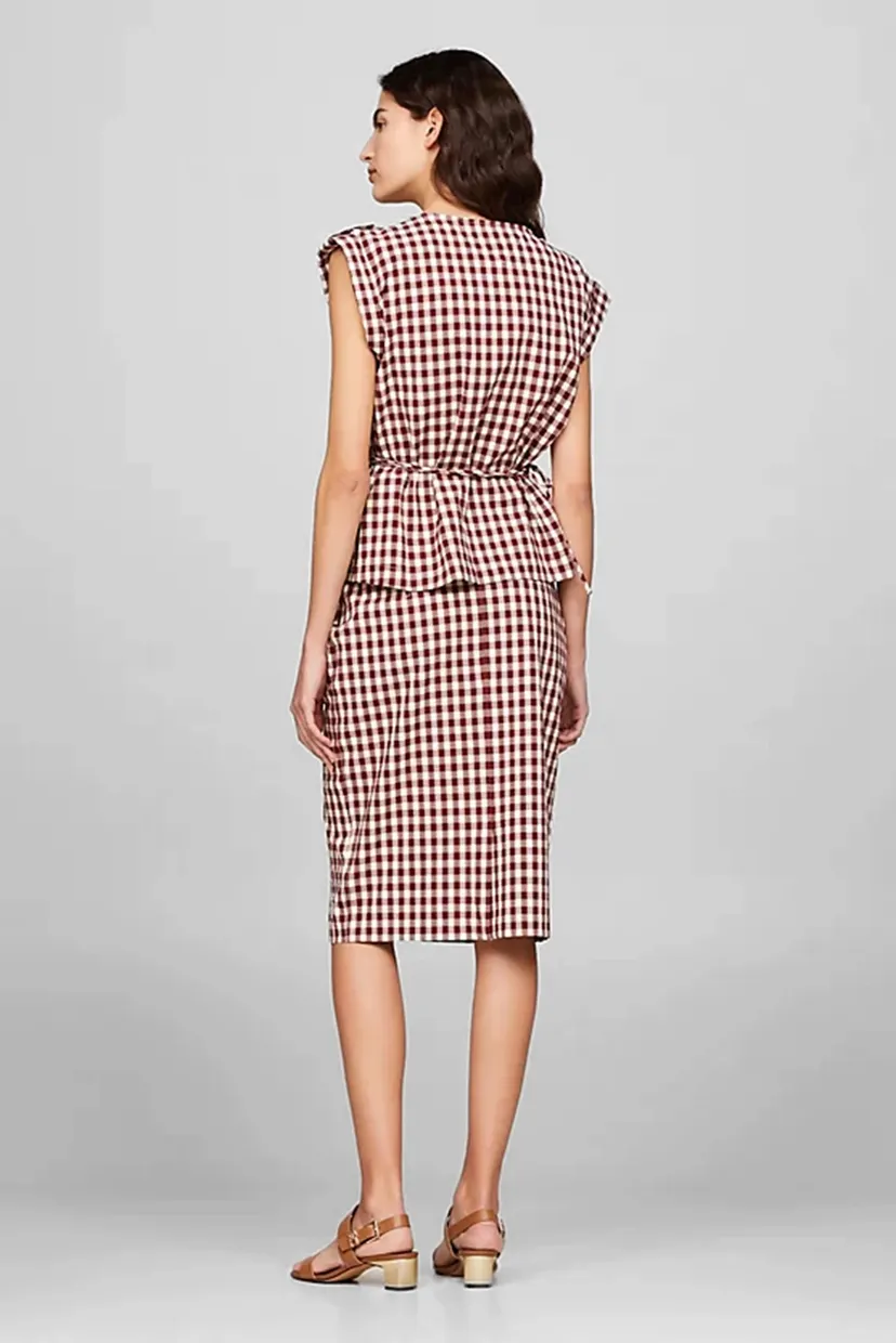 Топ GINGHAM NS WRAP TOP 5