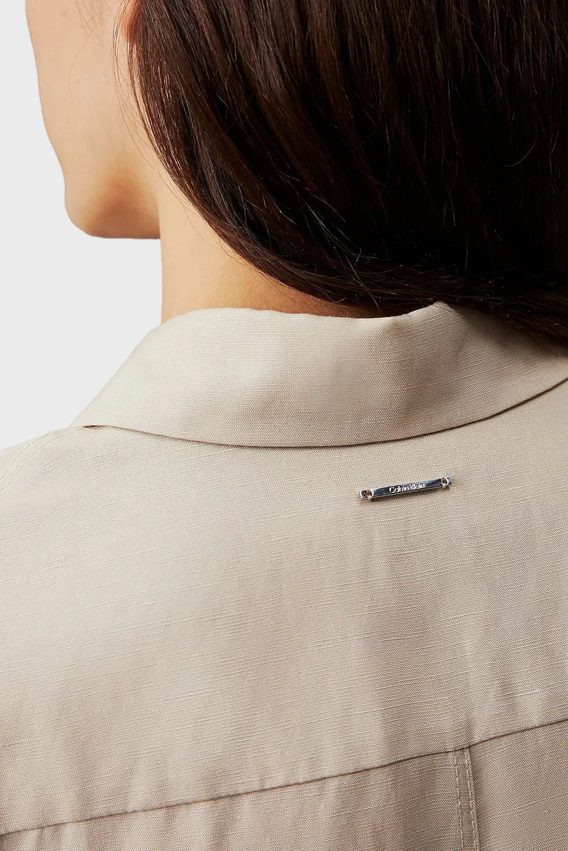 Платье/LINEN BLEND RELAXED SHIRT DRESS 7