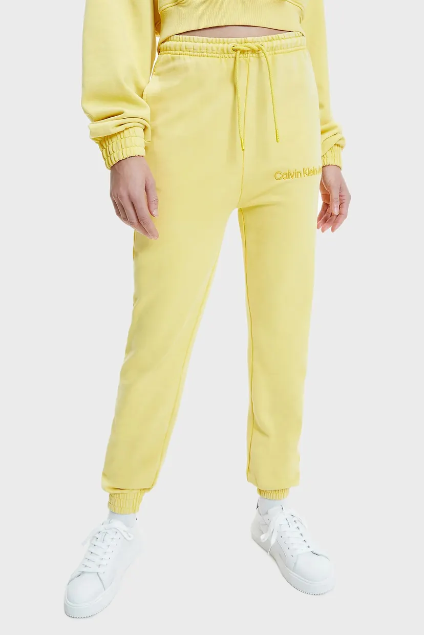 Женские желтые спортивные брюки GARMENT DYED 9