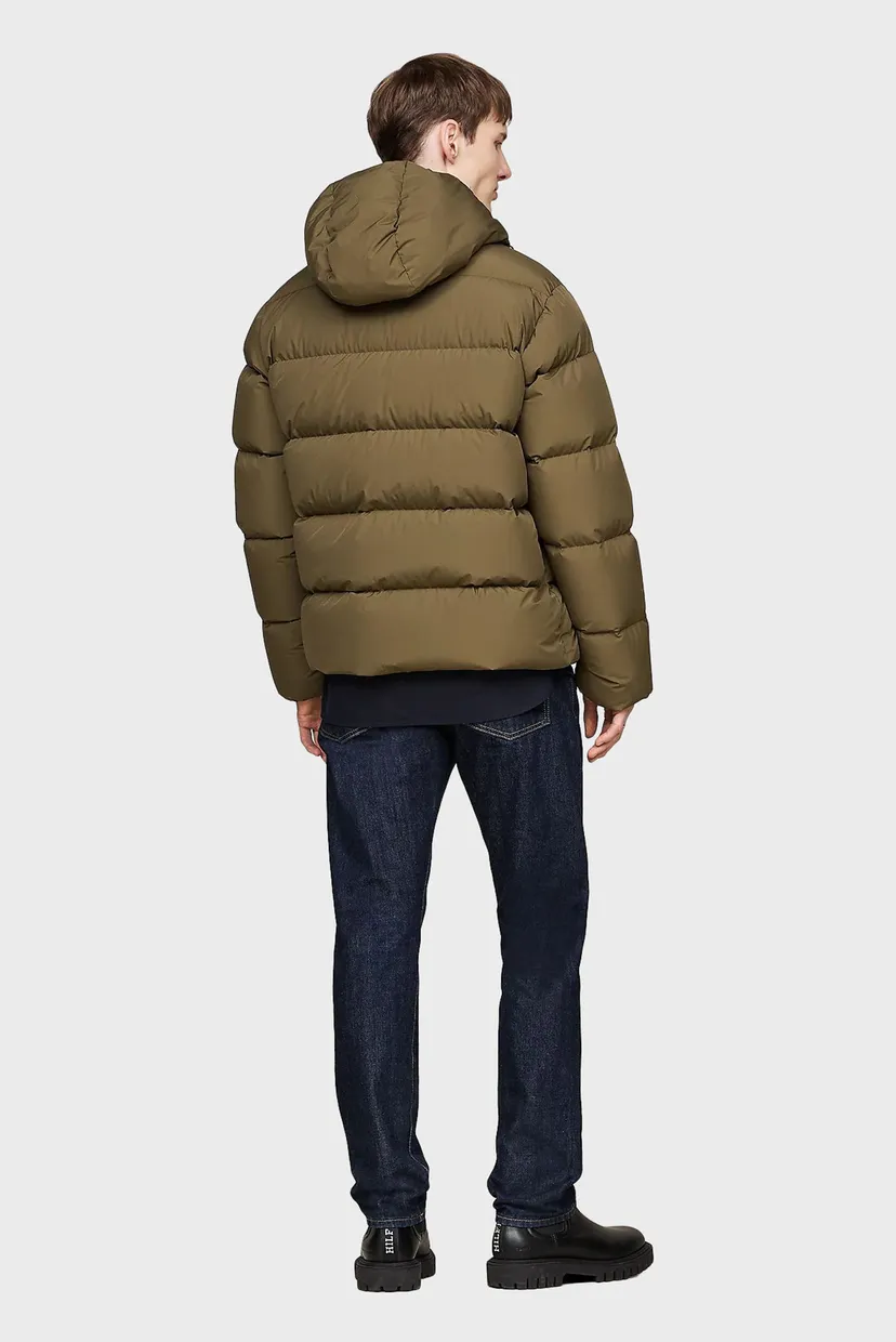 Мужской оливковый пуховик DOWN HOODED PUFFER JACKET 3
