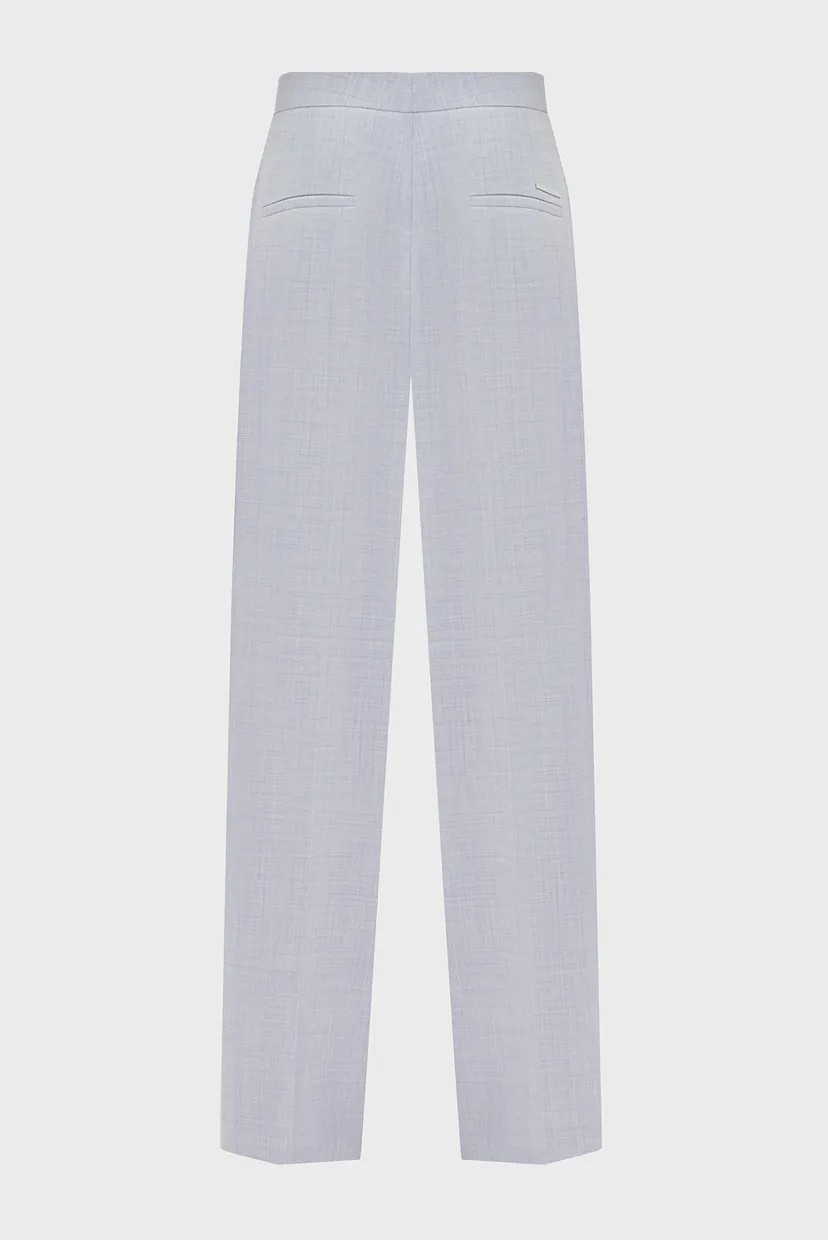Женские серые шерстяные брюки WOOL BLEND STRAIGHT LEG 7