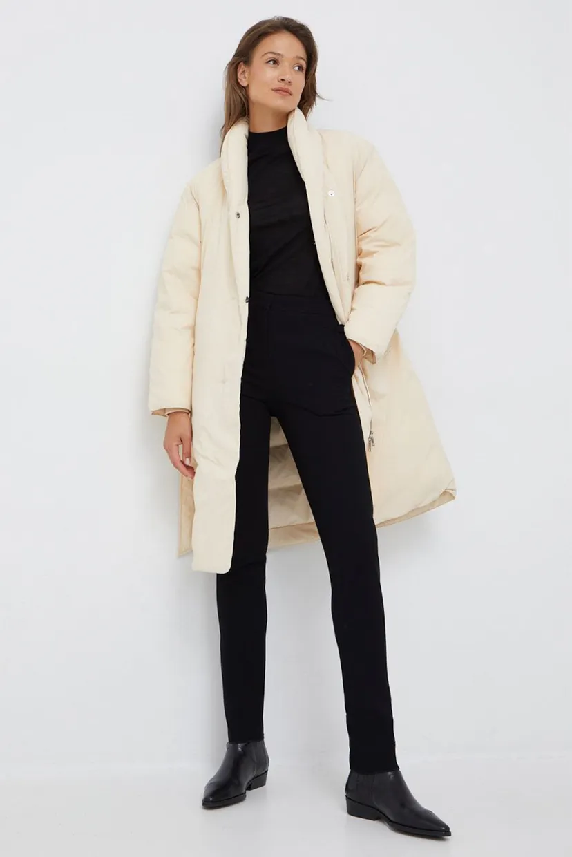Женский бежевый пуховик RECYCLED DOWN WRAP PUFFER 5