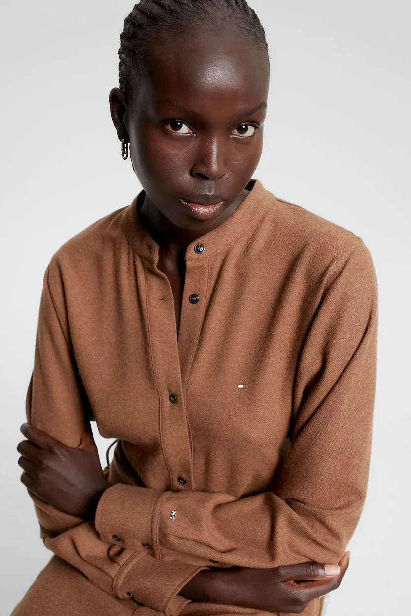 Платье WOOL BLEND MIDI SHIRT DRESS 3