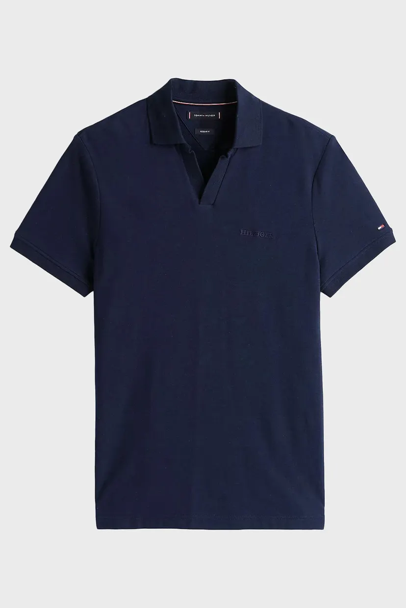 Мужское темно-синее поло COTTON LINEN TERRY 5