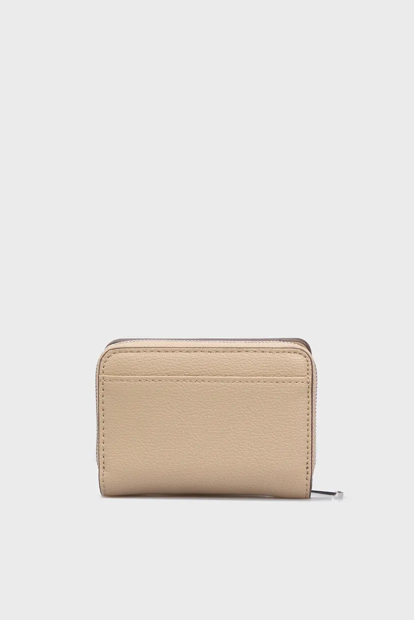 Женский бежевый кошелек MINIMAL MONOGRAM MED ZIP AROUND 4