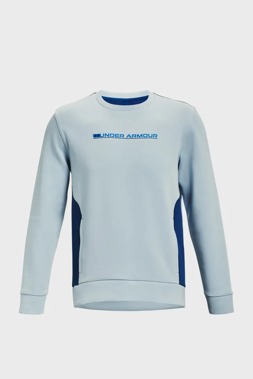 Мужской голубой свитшот UA Summit Knit Crew 5