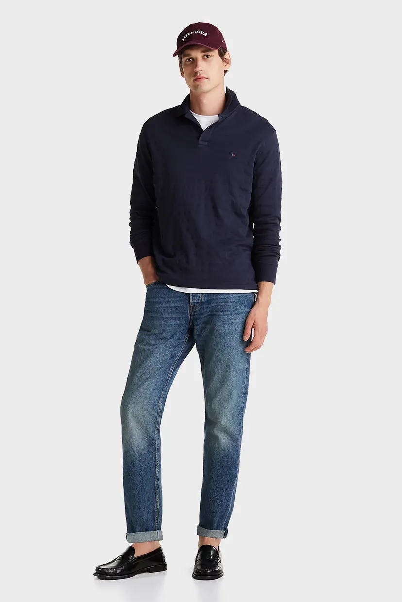 Поло с длинным рукавом MERC JACQUARD STRIPE LS REG POLO 3
