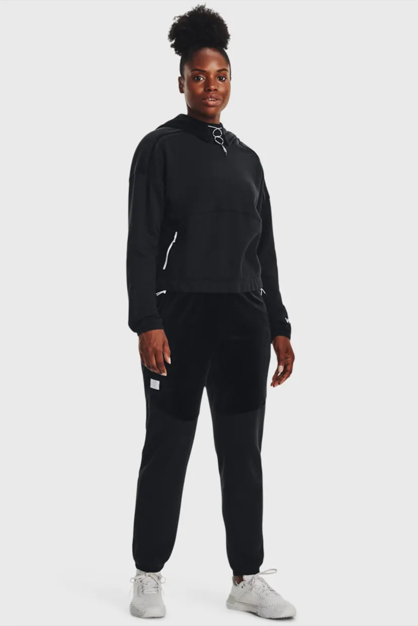 Женское черное худи UA Journey Fleece Hoodie 8