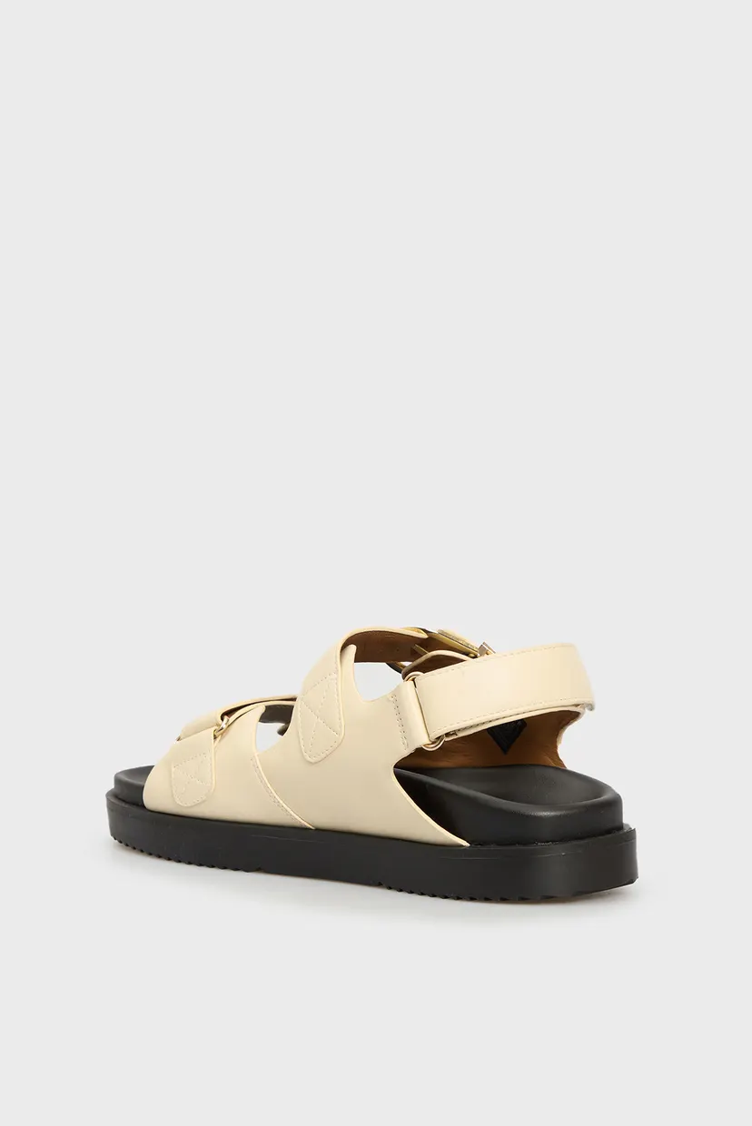 Женские бежевые кожаные сандалии LEATHER SPORTY SANDAL 4
