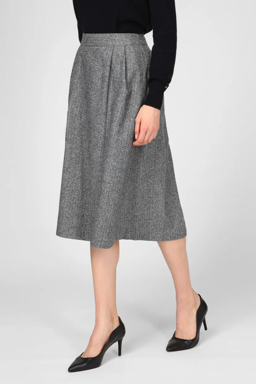 Женская серая юбка CASHMERE WOOL BLEND 3