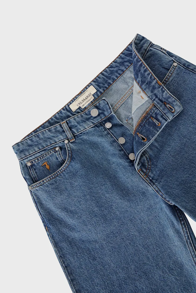 Джинсы MJ390D24 5 POCKET 390 STRAIGHT - BLUE FLAT STONE WASH DENIM 5