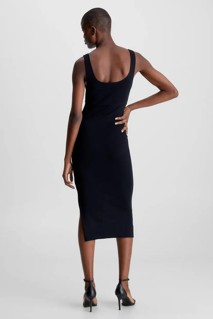 Женское черное платье SENSUAL KNITTED BODYCON 7