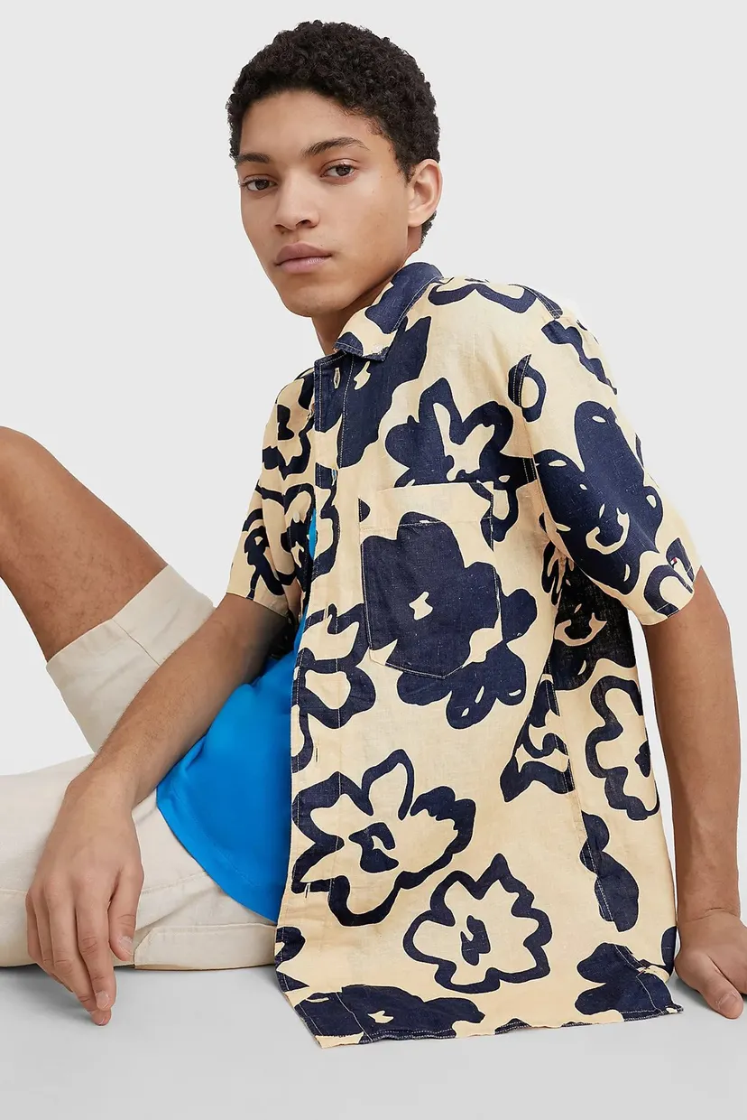 Қысқа жеңді жейде BIG FLORAL PRINT RF SHIRT S S 4