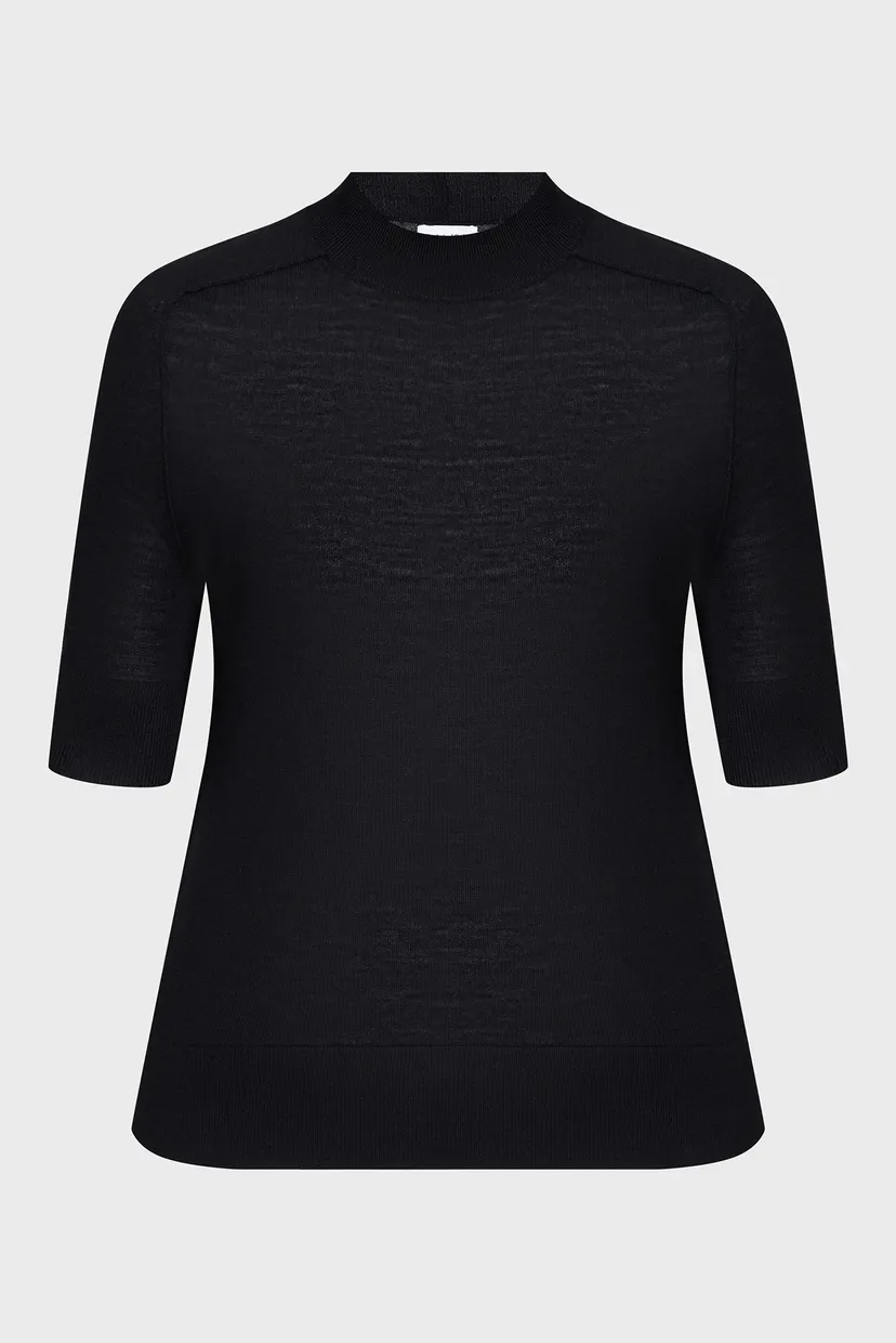 Женский черный шерстяной гольф EXTRA FINE WOOL 6