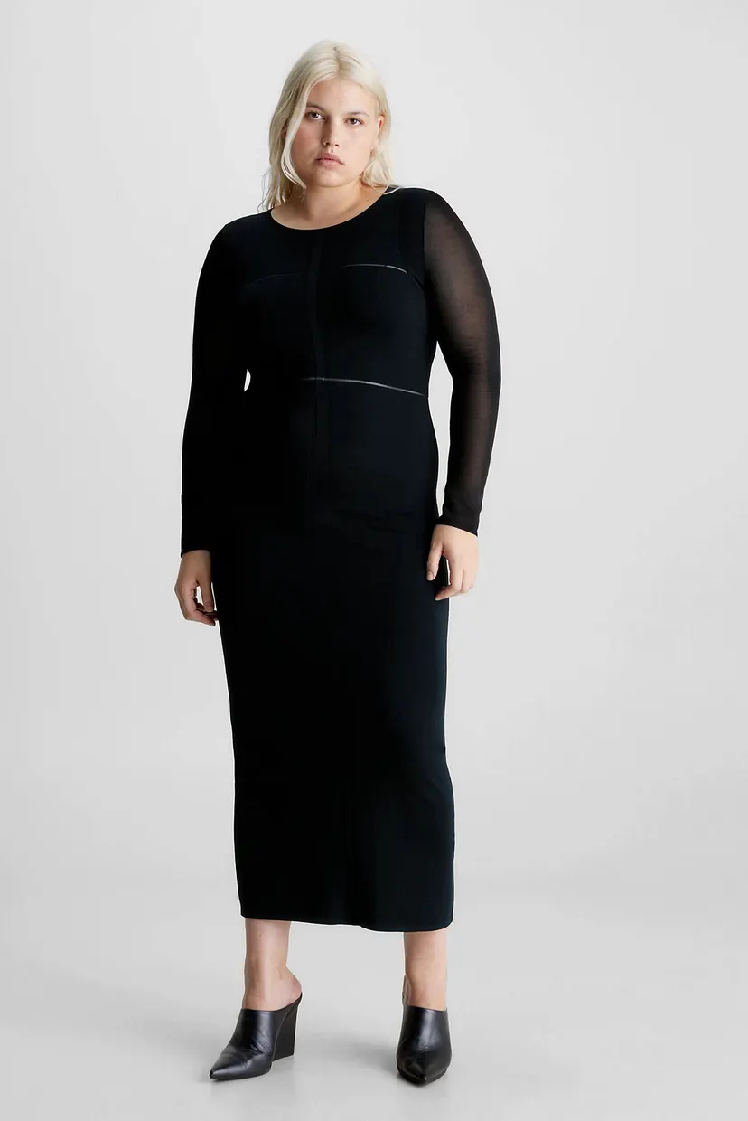 Көйлек SHEER DETAIL KNITTED DRESS 4