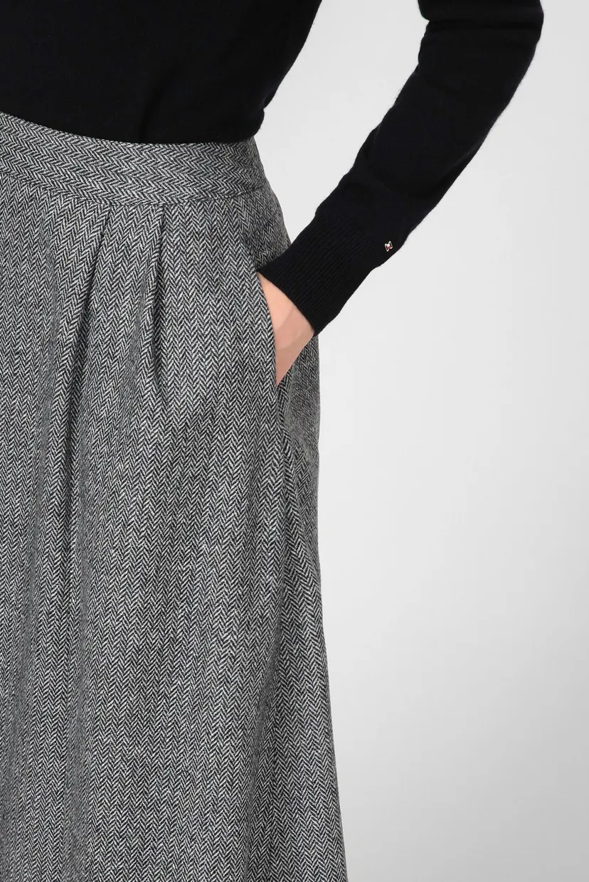 Женская серая юбка CASHMERE WOOL BLEND 5