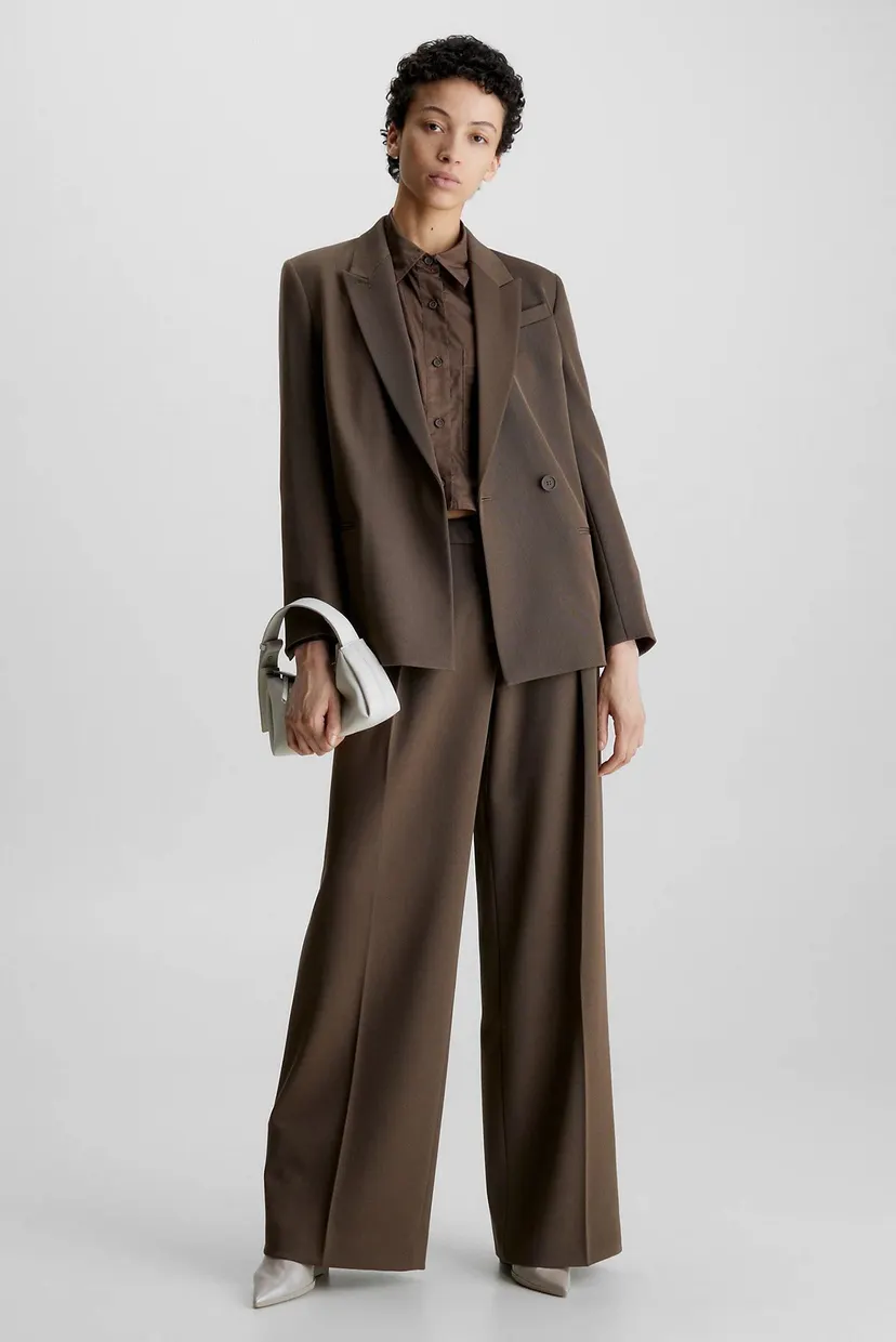 Женский коричневый жакет WOOL TWILL 4