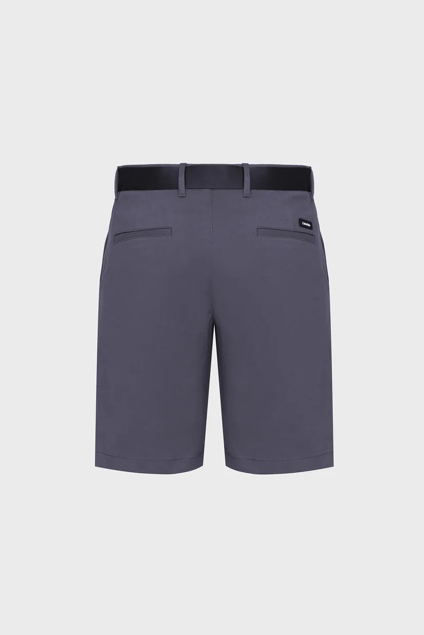 Мужские серые шорты MODERN TWILL SLIM SHORT BELT 9