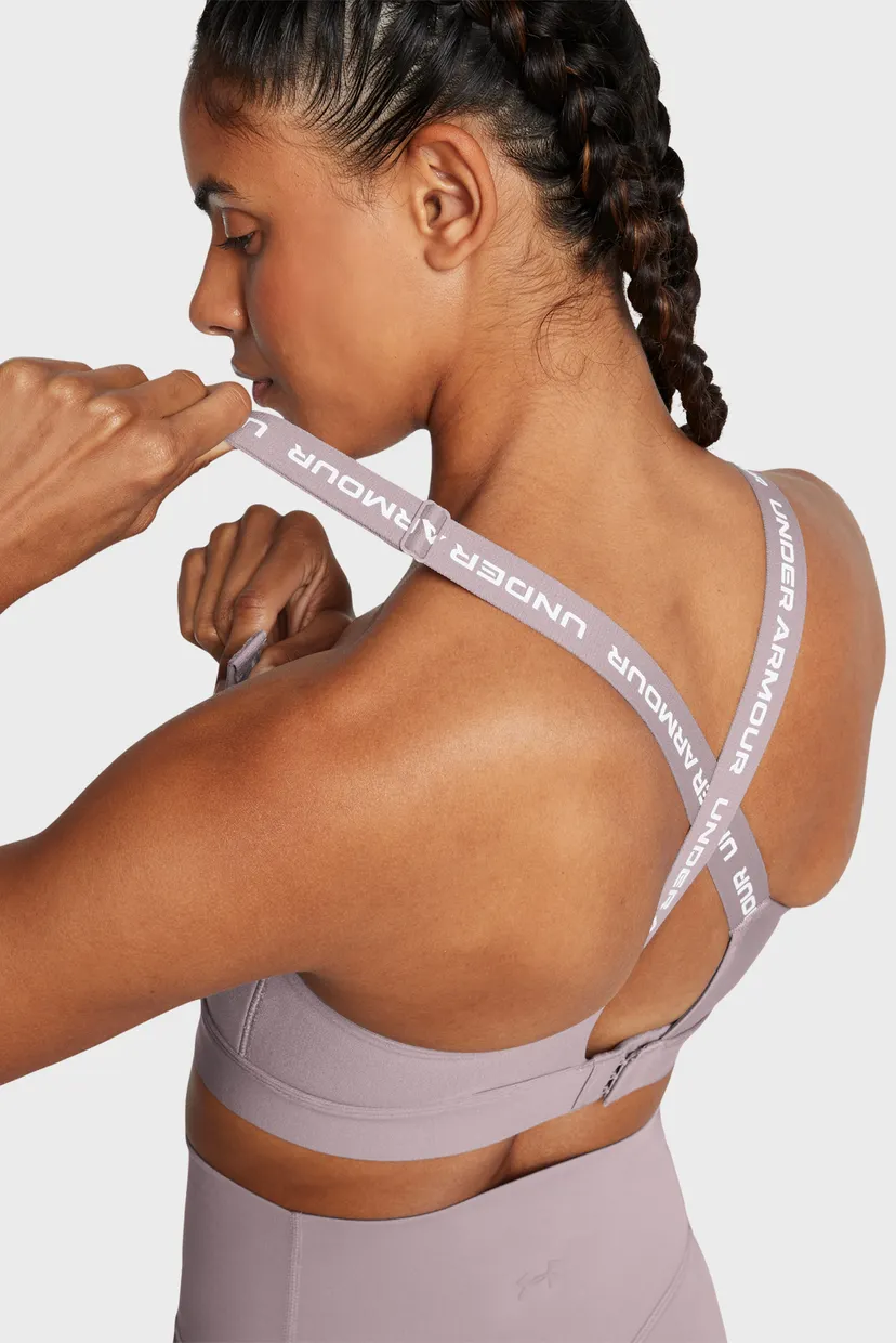 Женский серый топ UA Infinity High 2.0 Bra 3