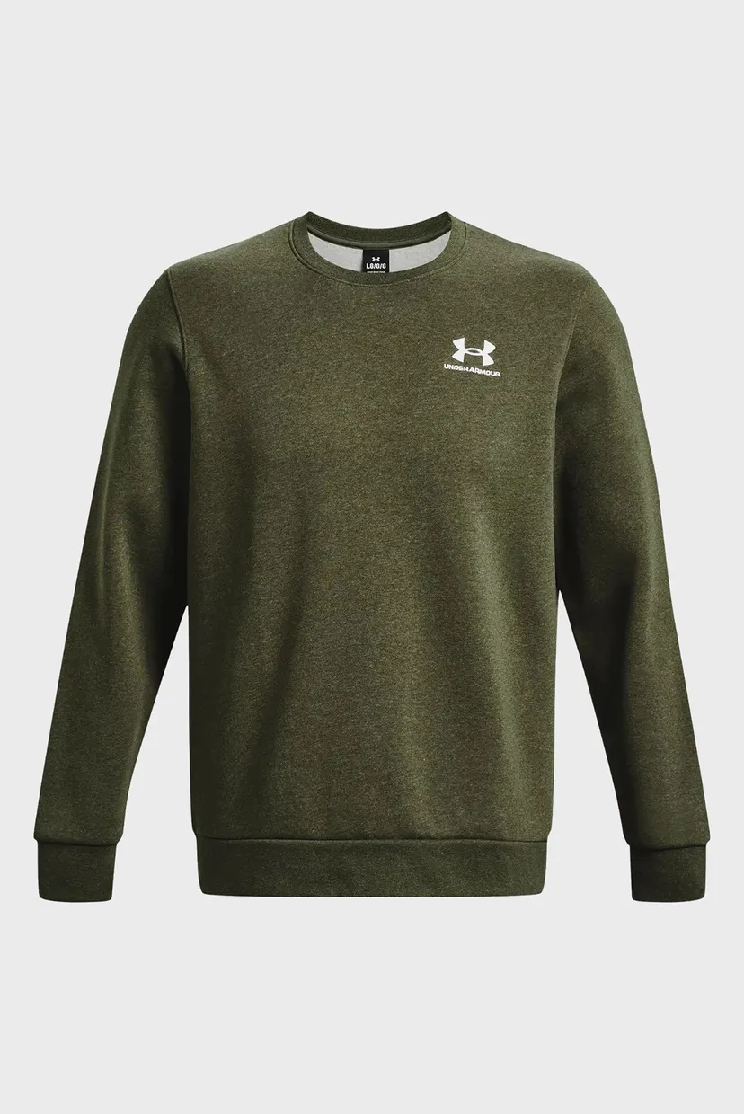 Мужской оливковый свитшот UA Essential Fleece Crew-GRN 5