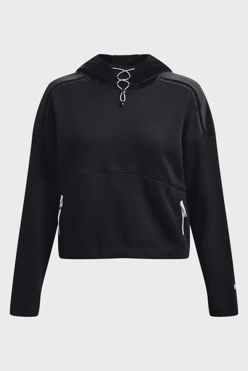 Женское черное худи UA Journey Fleece Hoodie 5