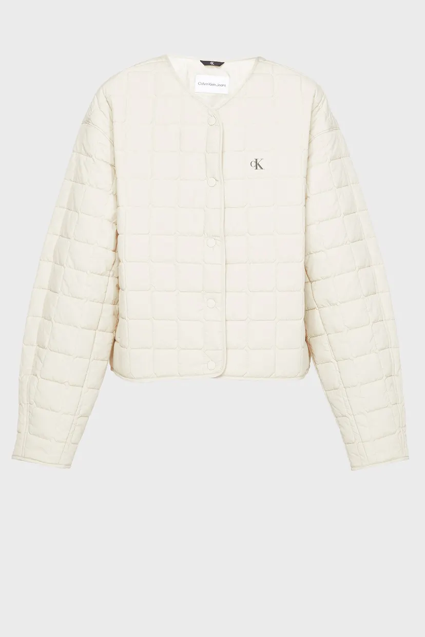 Женская белая куртка SHORT QUILTED JACKET 8