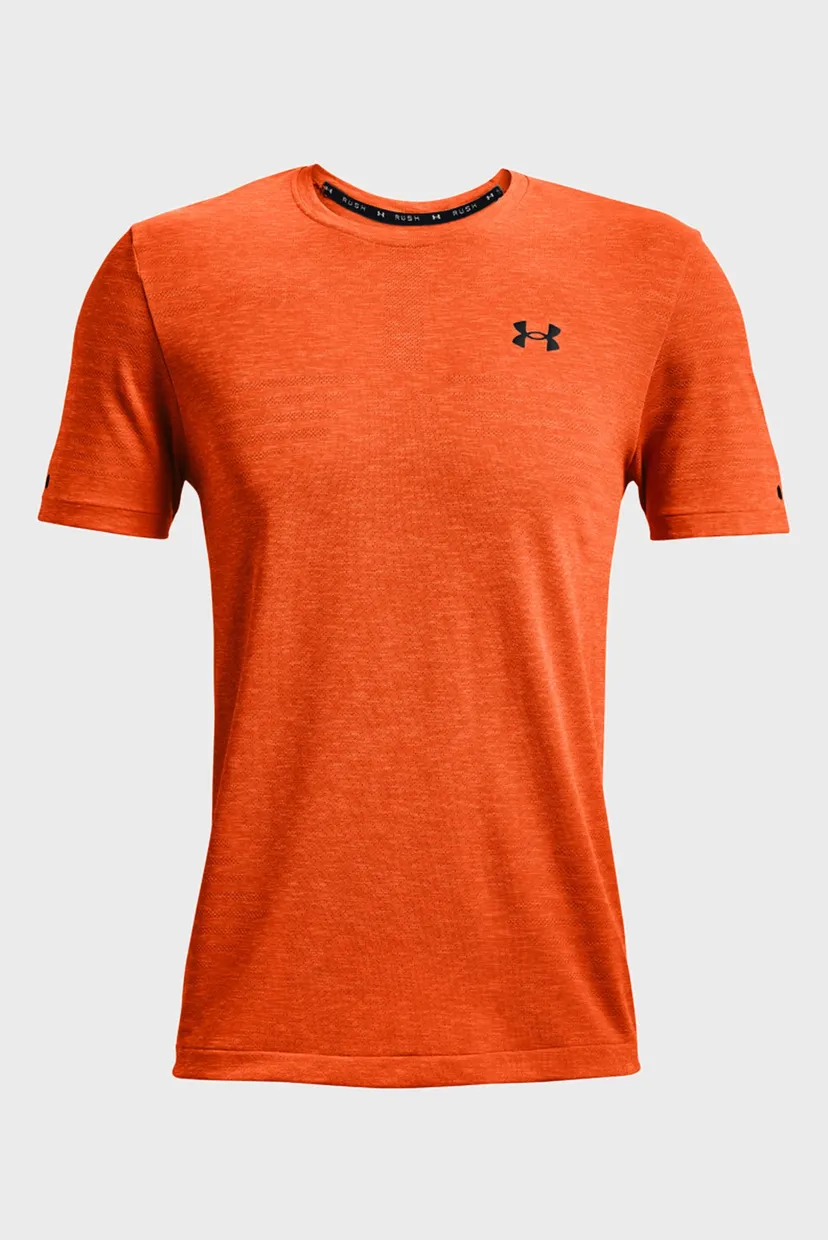 Мужская оранжевая футболка UA Rush Seamless GeoSport SS 5