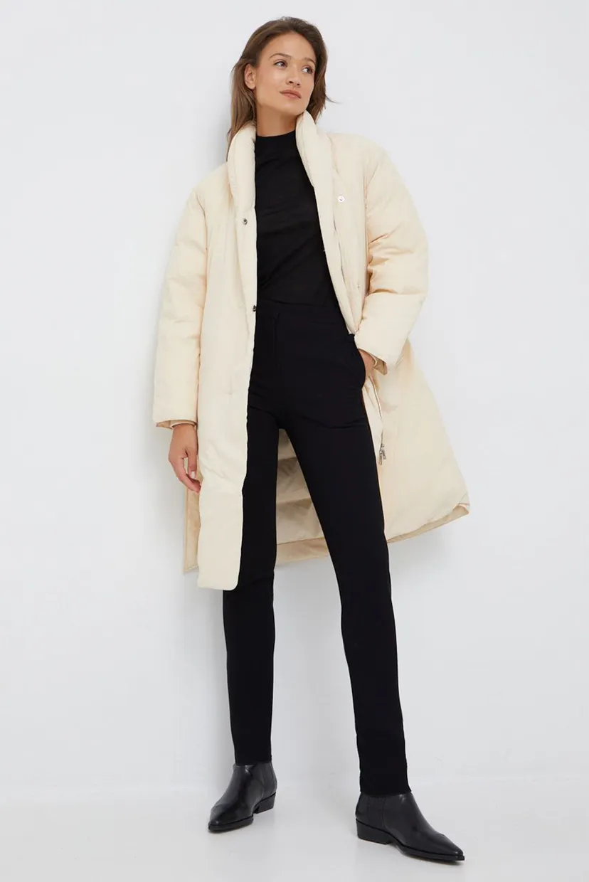 Женский бежевый пуховик RECYCLED DOWN WRAP PUFFER 10