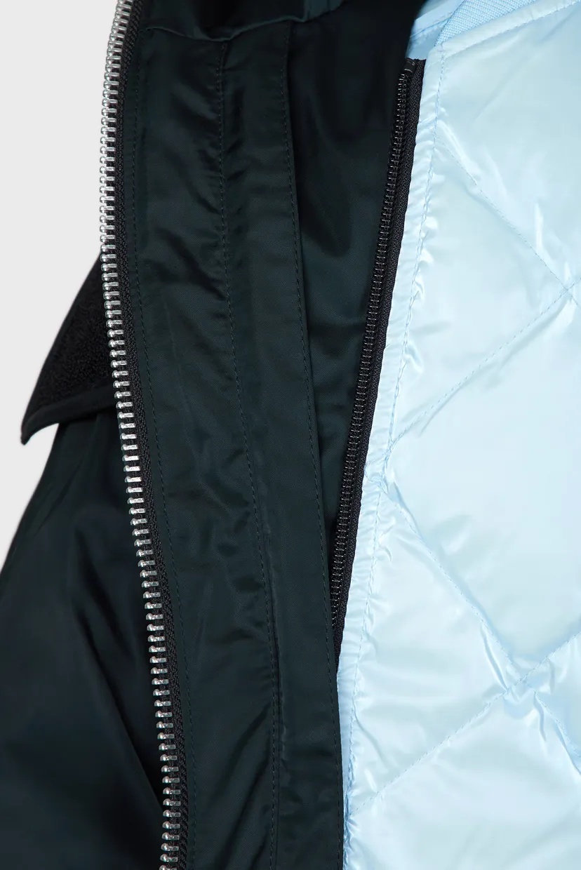 Черный бомбер 3-IN-1 HOODED BOMBER 3