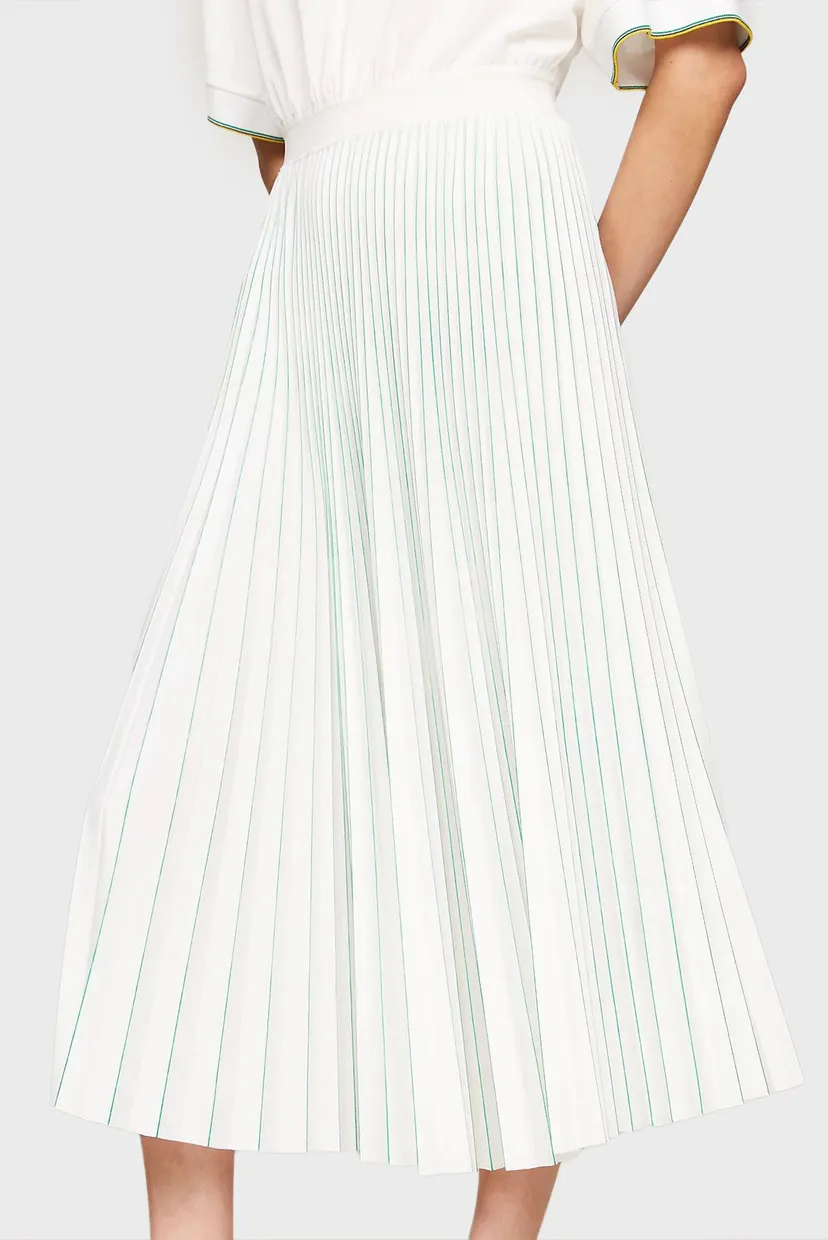 Женское белое платье THC SPORTY PLEATED 3