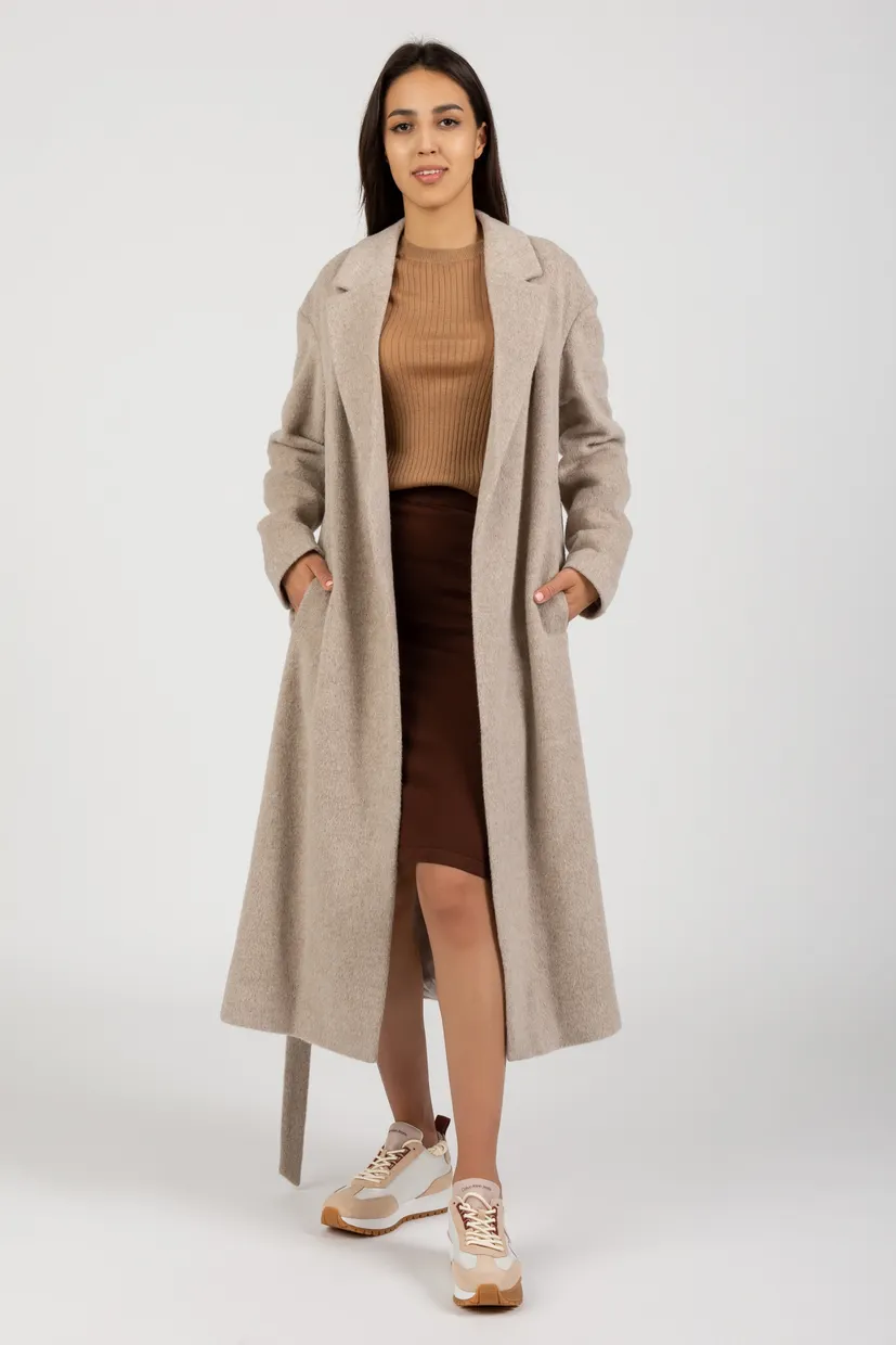 Пальто TEXTURED WOOL WRAP COAT 5