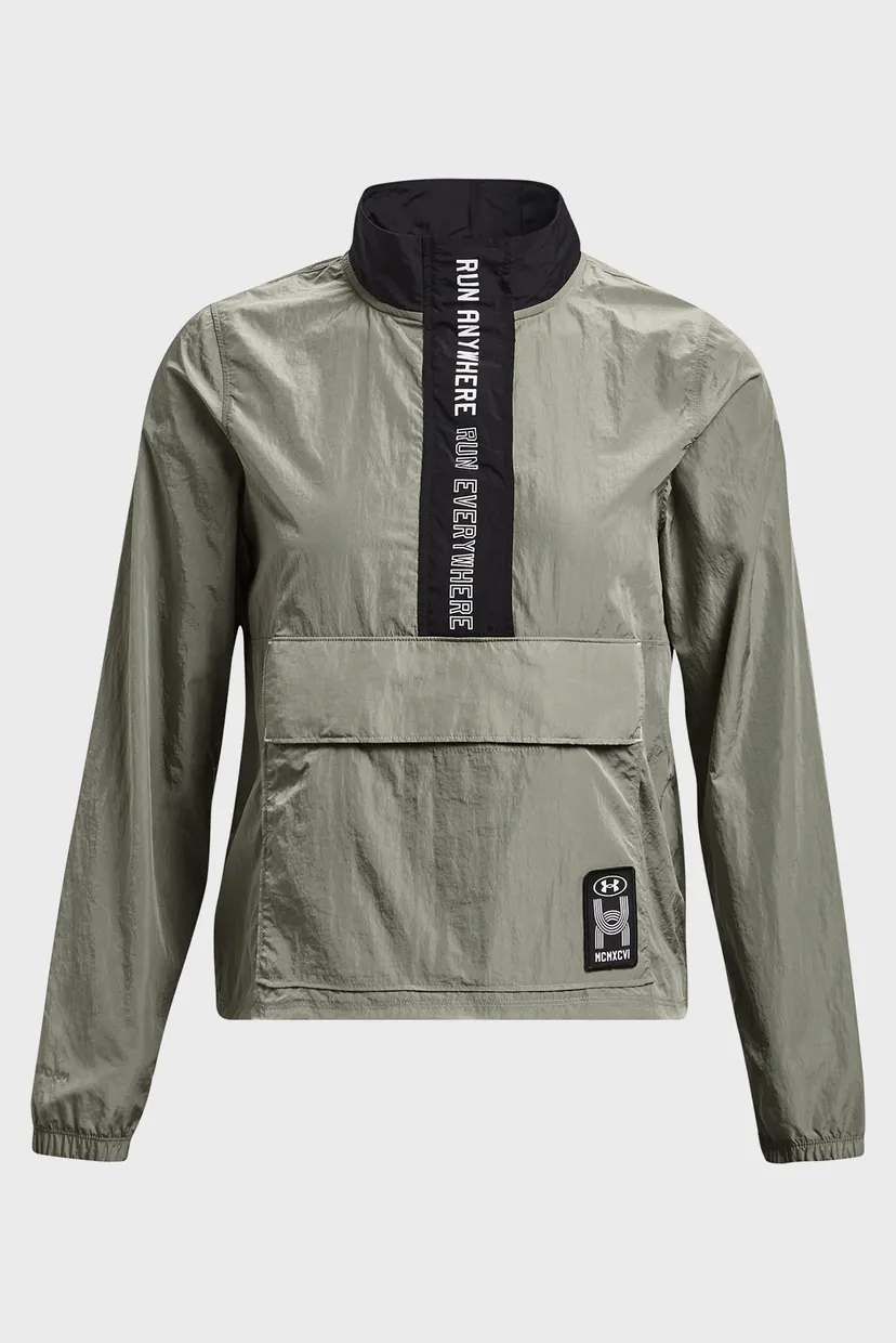 Женский оливковый анорак UA Run Everywhere Layer 6