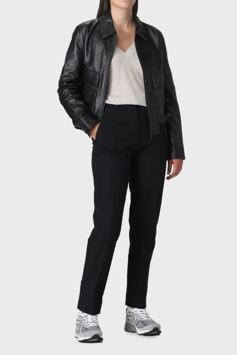 Женские черные брюки STRETCH GABARDINE SLIM ANKLE 5