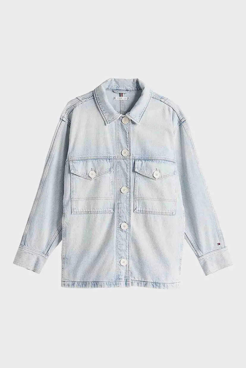 Женская голубая джинсовая куртка OVERSIZED 5