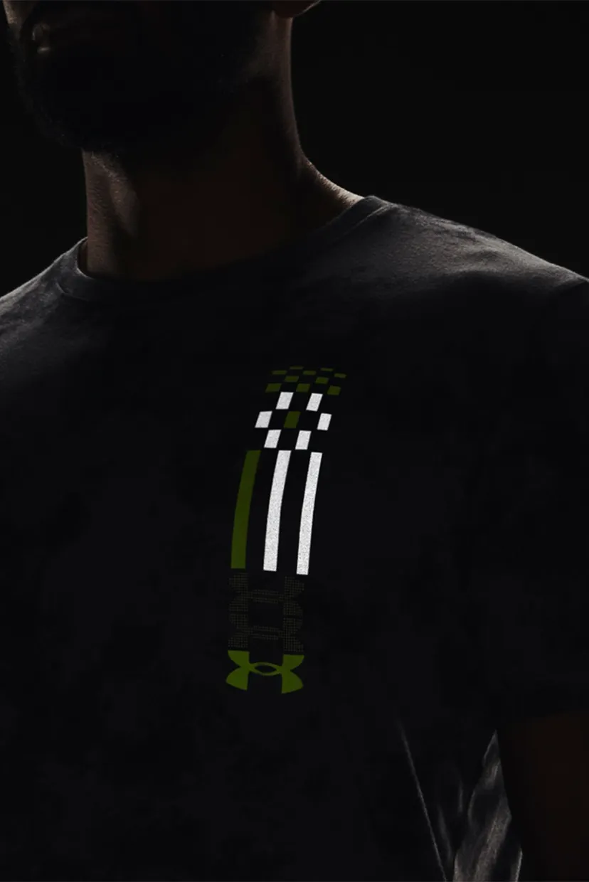 Мужская серая футболка с узором UA RUN ANYWHERE SS TEE 7