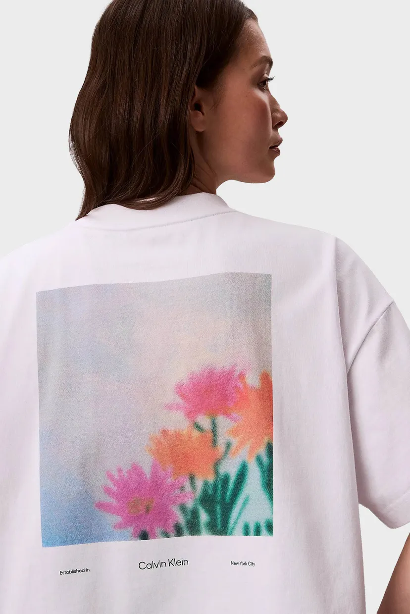 Футболка SS CROPPED BOXY SATIN FLORAL TEE 4