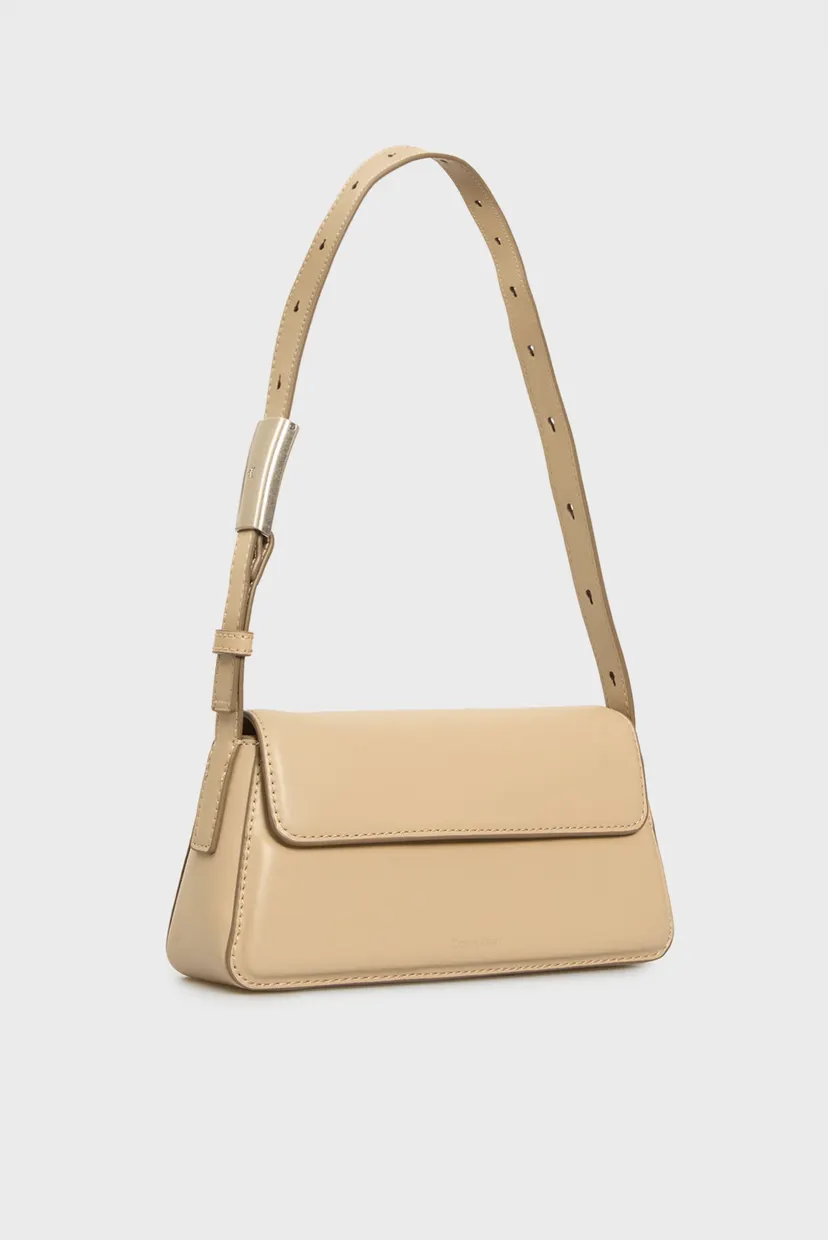 Женская бежевая сумка BELTED SMALL SHOULDER BAG 3