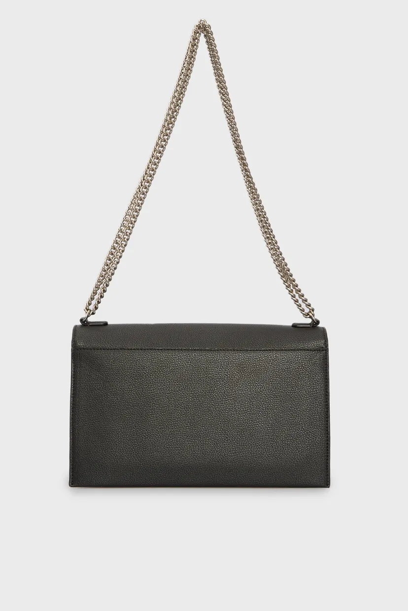 Женская черная сумка FORGED CHAIN FLAP BAG28 4
