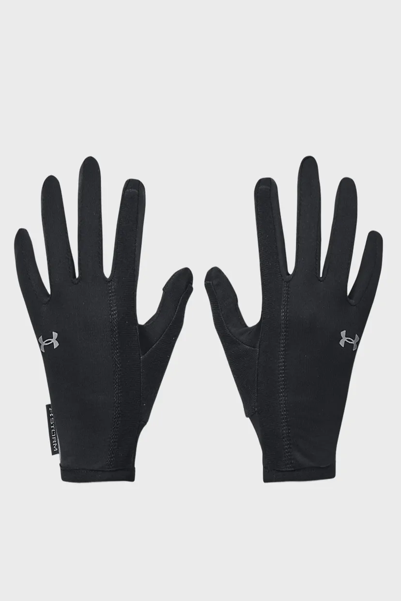 Женские черные перчатки UA Storm Run Liner 4