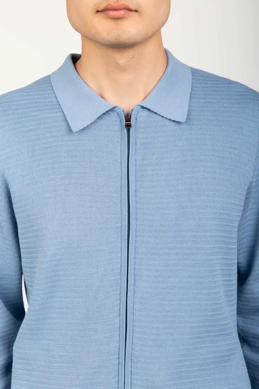Кардиган FINE ZIG ZAG STRUCTURE OVERSHIRT 4