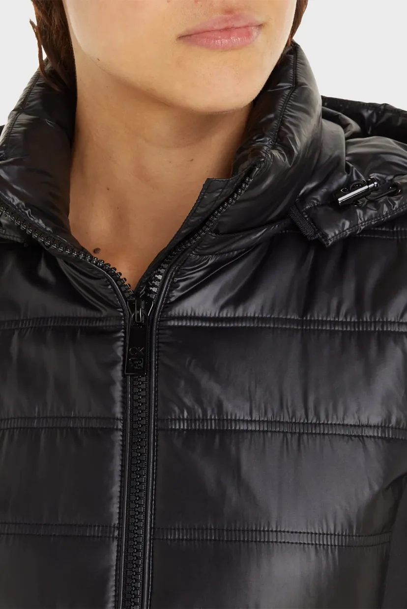 Черная женская куртка LW PADDED WAISTED NYLON COAT 4