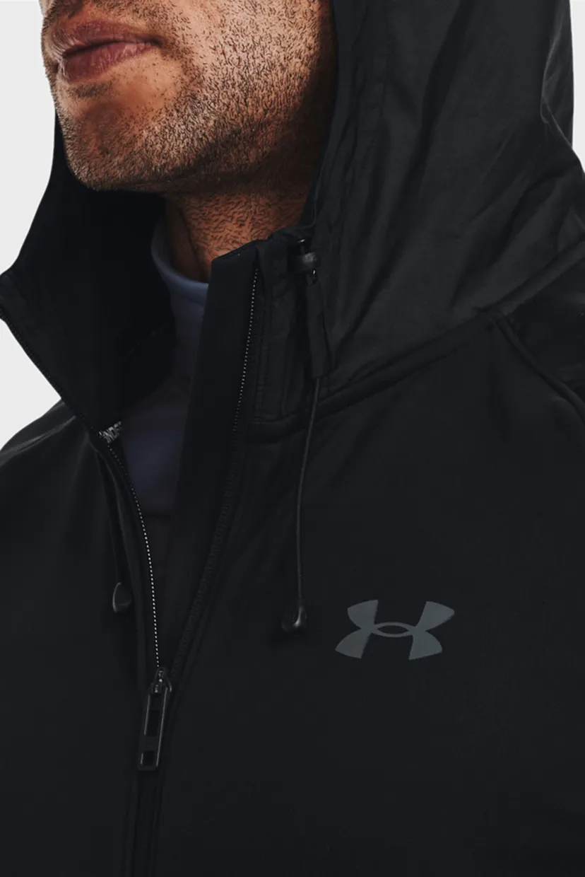 Мужское черное худи UA AF Storm FZ Hoodie 10