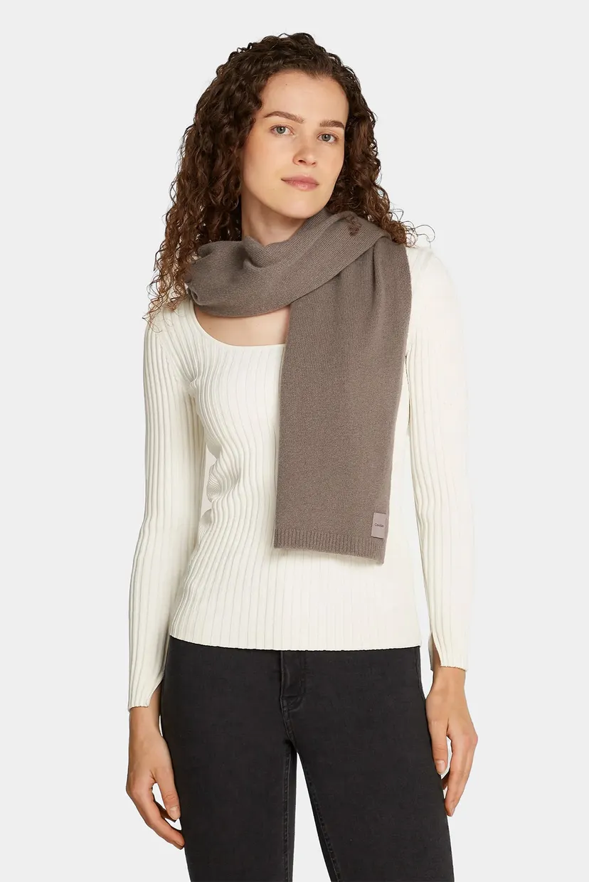 Шарф CASHMERE CHUNKY OPEN RIB SCARF 3