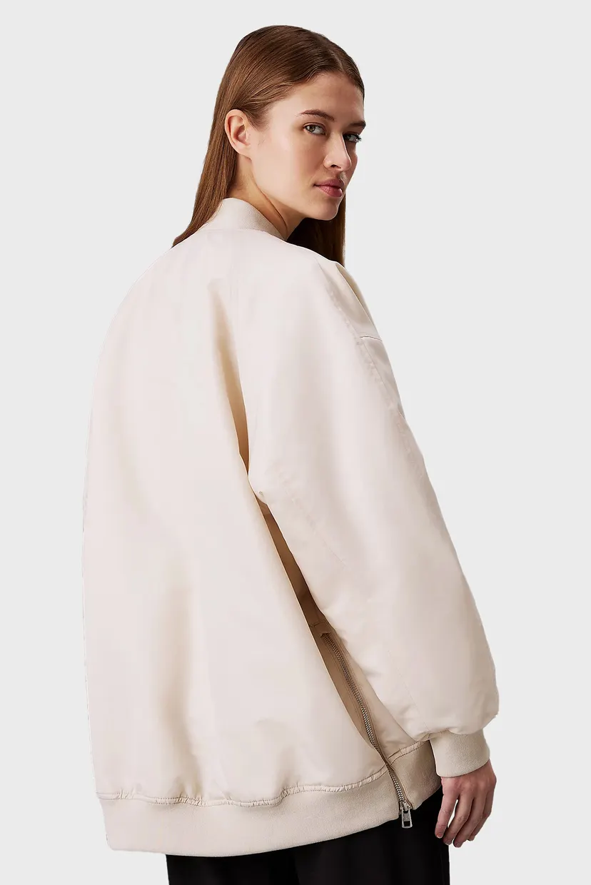 Белый бомбер SATIN BOMBER 3